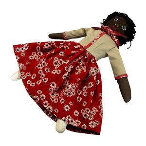 VINTAGE DUAL SIDED 16" BLONDE & BLACK HAIR REVERSIBLE DRESS AMERICAN MADE DOLL